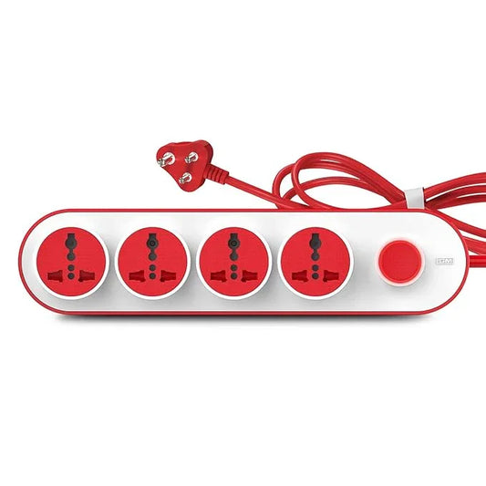 GM 3060 Extension Board with Surge Protector – 4 International Sockets, 10Amp Output, 2m Cord & Safety Features for Home & Travel