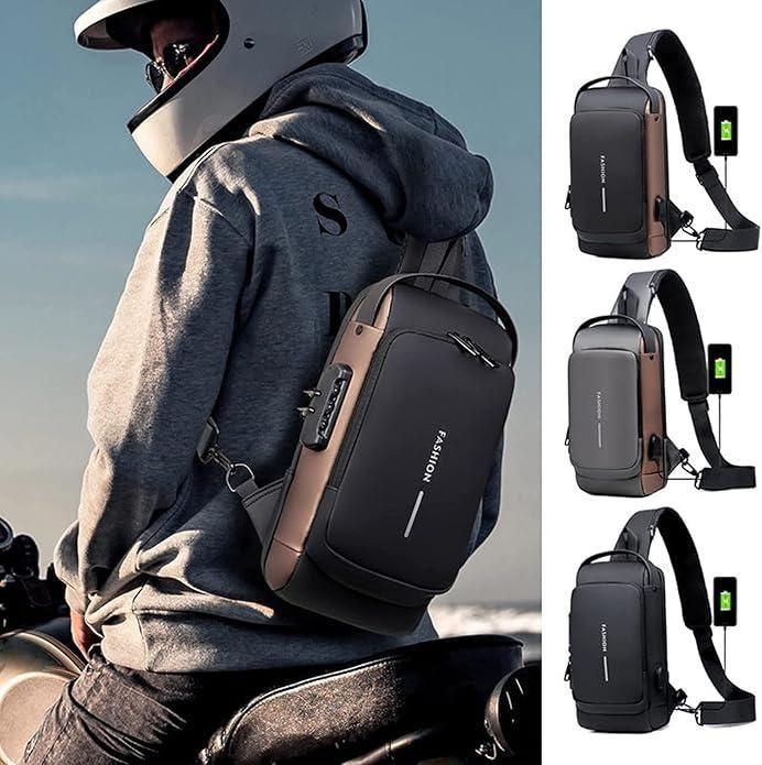 Unisex Durable Adjustable Sling Bag with Multiple Compartments for Everyday Comfort & Hands-Free Carry