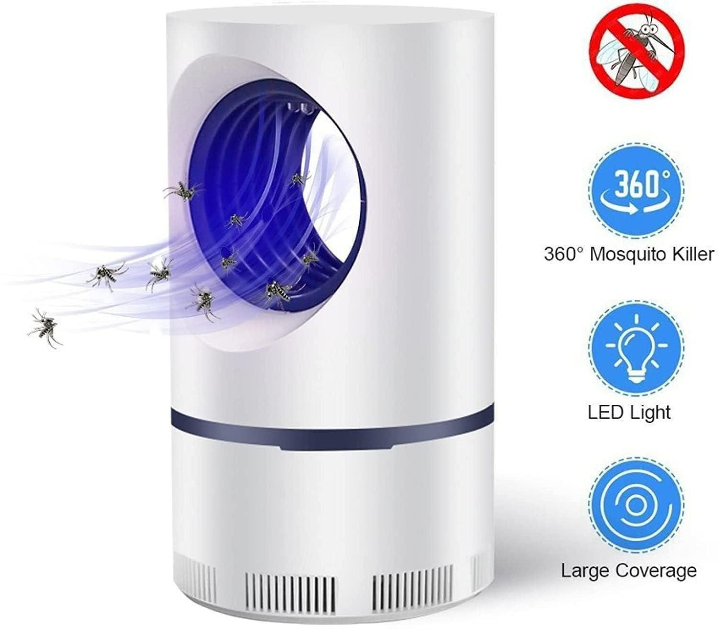 Electronic LED Mosquito Killer Lamp |Electronic LED Mosquito Killer Lamp with USB - High Voltage Insect Trap for Home, Office & Garden