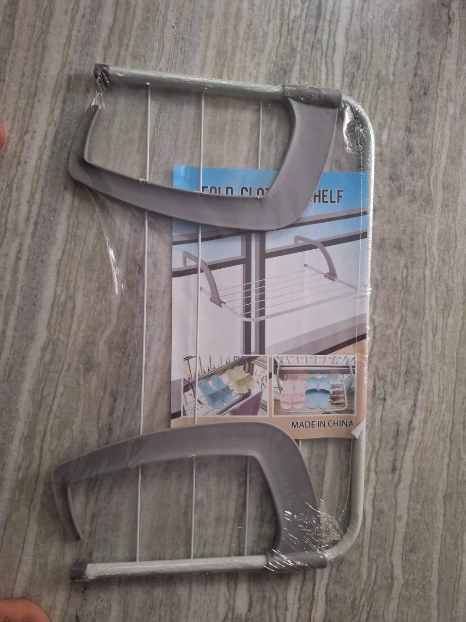 Foldable Cloth Stand - Portable Travel Hanger with Plastic/Metal Build, 52x16x34 cm, 315 gms