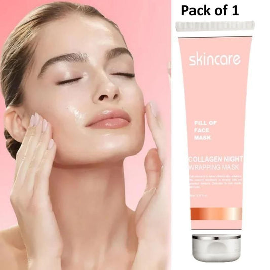 Collagen & Ceramide Night Wrapping Peel Off Mask - 50ml Gel Mask for Firming & Hydrating All Skin Types