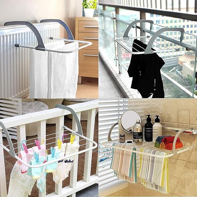 Foldable Cloth Stand - Portable Travel Hanger with Plastic/Metal Build, 52x16x34 cm, 315 gms