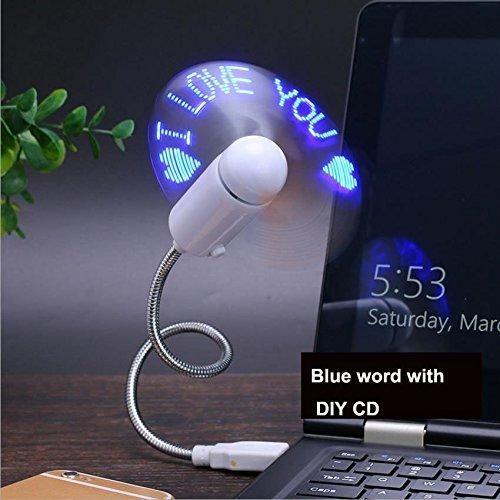 USB LED Fan with Programmable CD Customized Message USB LED Fan with Programmable Custom Message – Personalized Cooling with CD Display