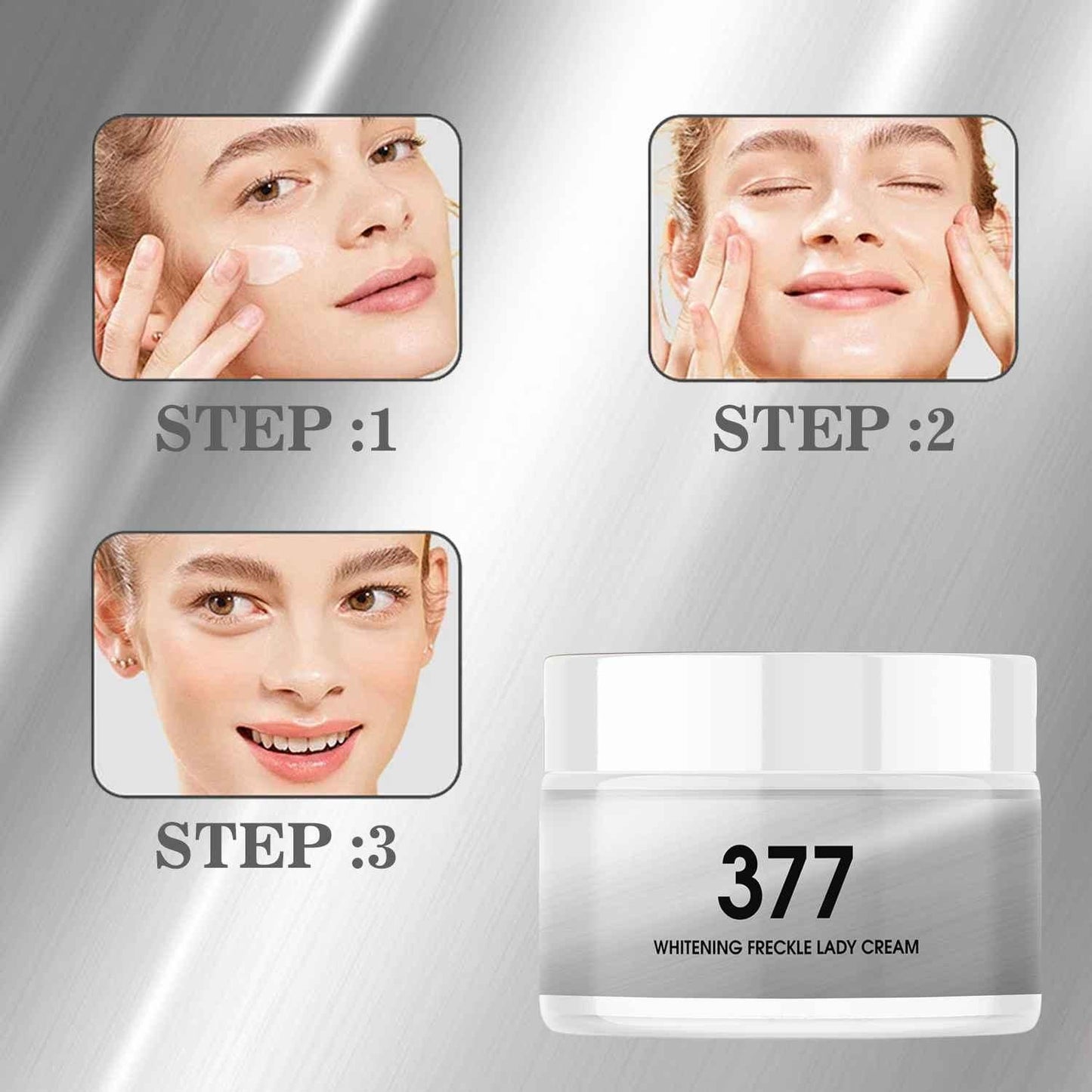 377 Whitening Freckle Lady Cream 100g (Pack of 2) - Brightening Cream for Dark Spots & Even Skin Tone, All Skin Types