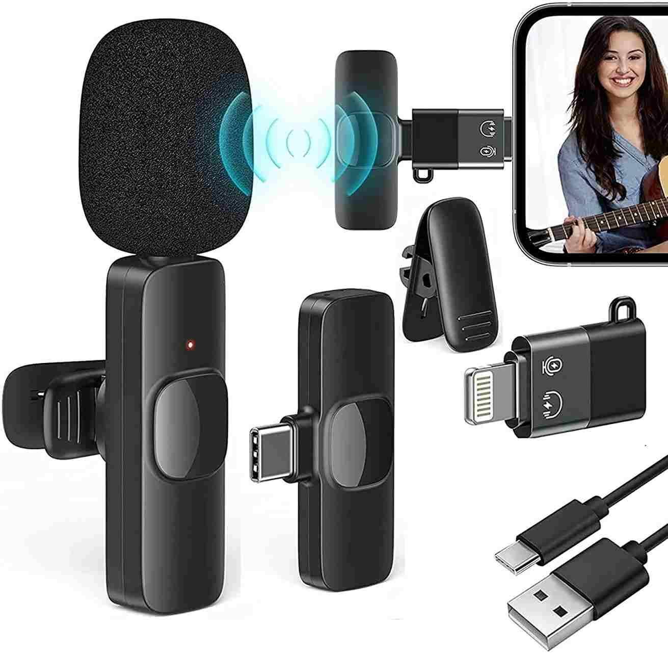 Premium Wireless Microphone with Noise Cancellation & Long Battery Life – Perfect for Content Creators 2025 | Wireless Microphone